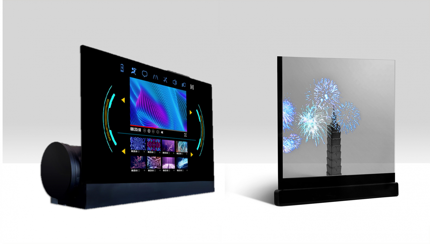 可捲式、折疊性、高透明